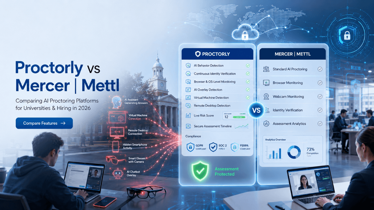 Proctorly vs Mercer Mettl Comparing AI Proctoring Platforms for Universities and Hiring in 2026